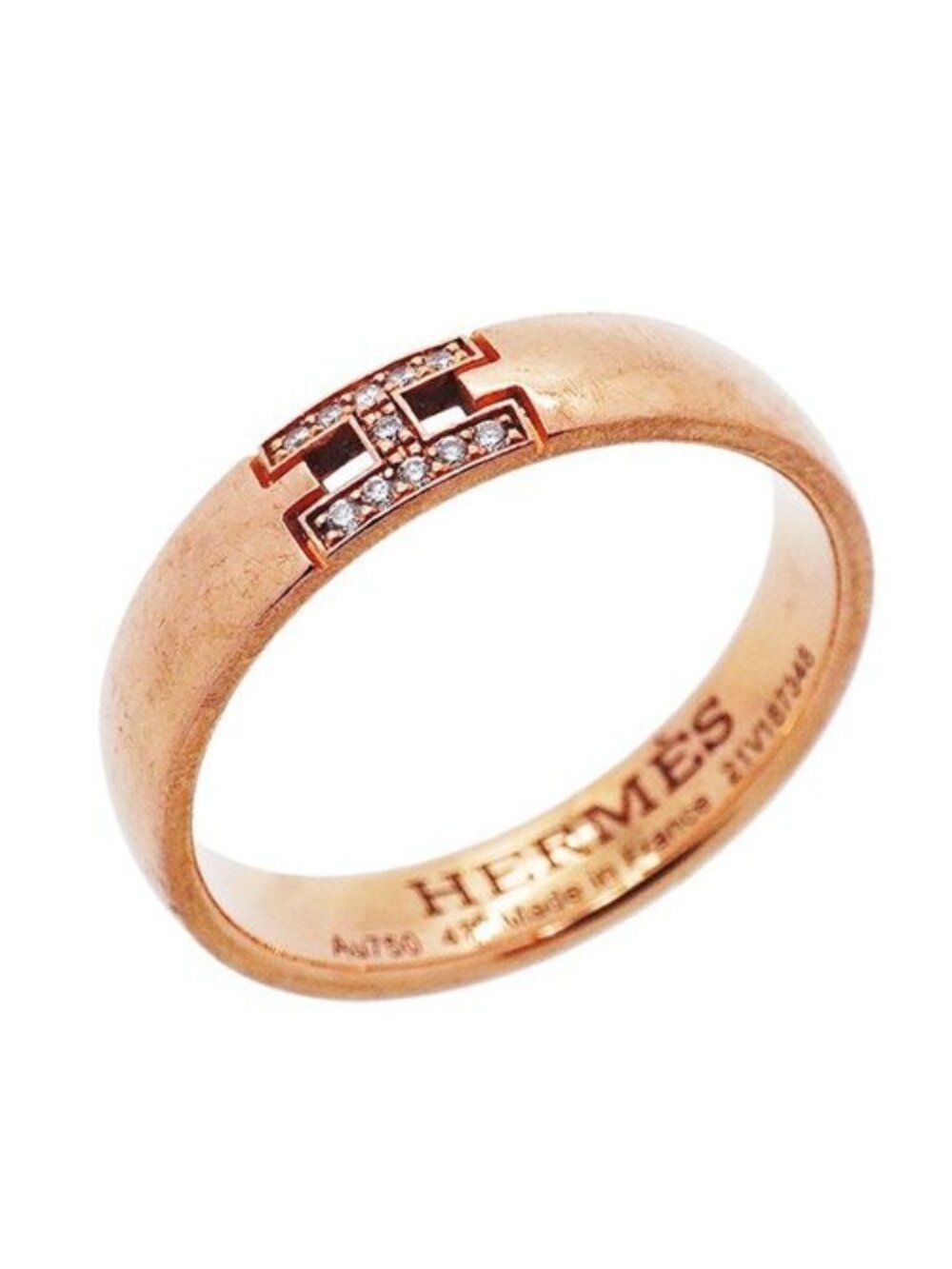 Hermes Ring Ever Hercules 18k Pink Gold Diamond